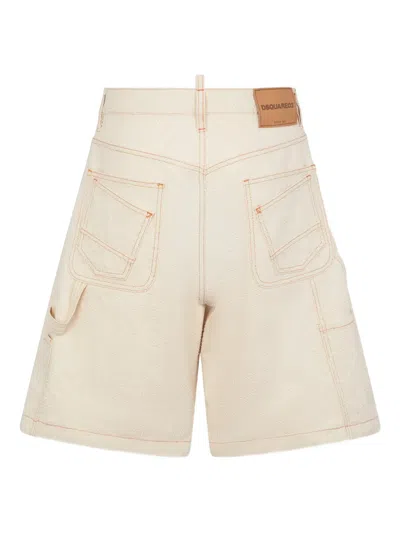 Dsquared2 Carpenter Shorts In Neutral