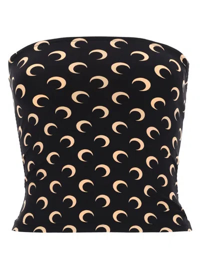 Marine Serre Moon Printed Jersey Sleeveless Tube Top In Multi