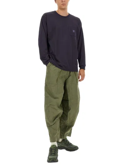 Needles Logo Patch Long-sleeved T-shirt In Blue