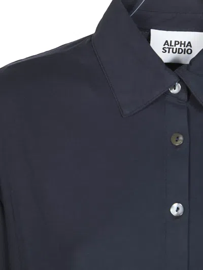 Alpha Studio Buttonned Shirt In Blue
