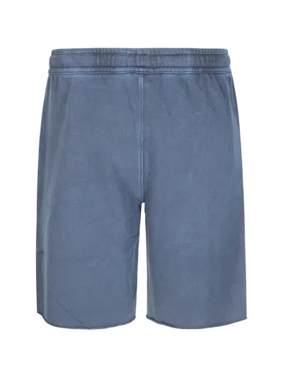 Sun 68 Distressed Drawstring Shorts In Blue