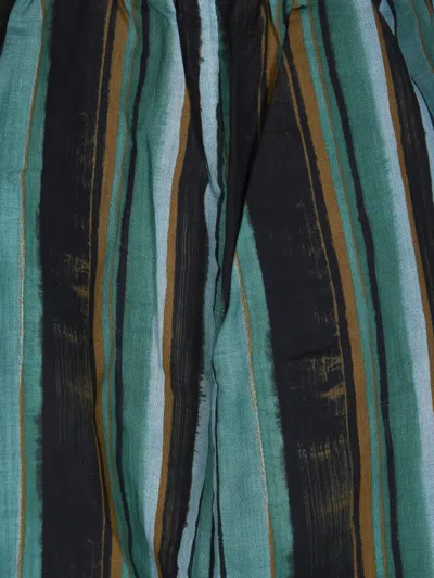 Pinko Chic Mini Shorts With Unique Stripe Print In Multi