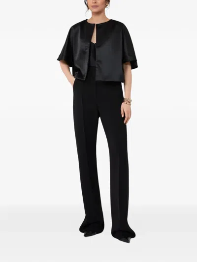 Max Mara Mxautile Buttoned Cape In Blue