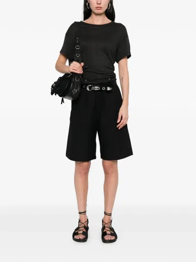 Iro Sorenza Open-back T-shirt In Black
