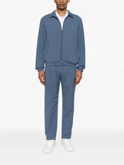 Herno Pocket Drawstring Trousers In Blue