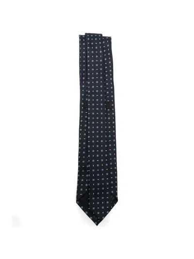 Zegna Patterned Tie In Metallic