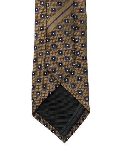 Zegna Patterned Tie In Green