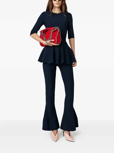 Stella Mccartney Flared Trousers In Blue