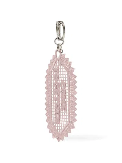 Stella Mccartney Come Together Mesh Charm In Burgundy