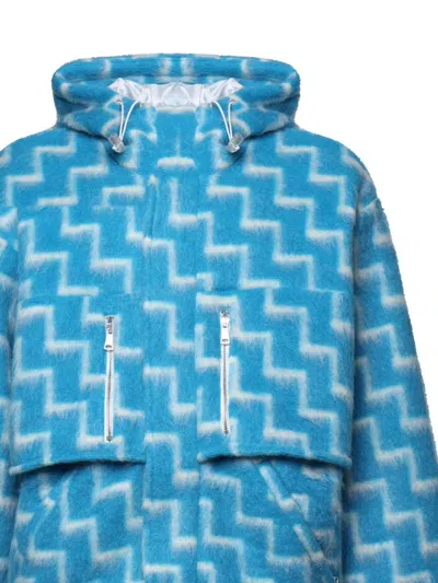 Bonsai Geometric-pattern Jacket In Blue