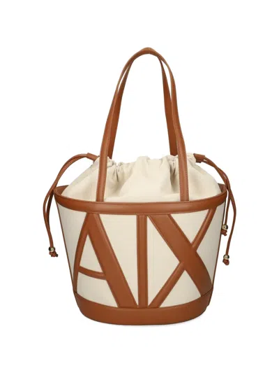Armani Exchange Drawstring-closure Bucket Bag In Multi