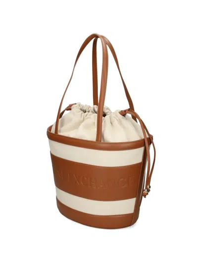 Armani Exchange Drawstring-closure Bucket Bag In Multi