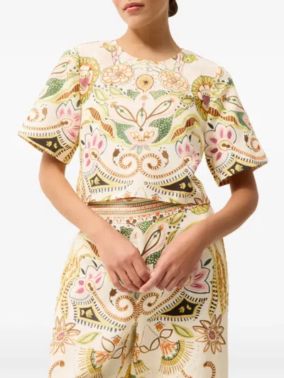 Marie Oliver Drew Floral Top In Multi