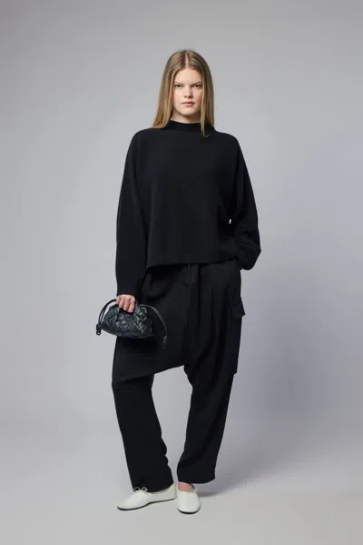 Sofie D'hoore Oversized Boxie Pullover L/sl C/neck In Black