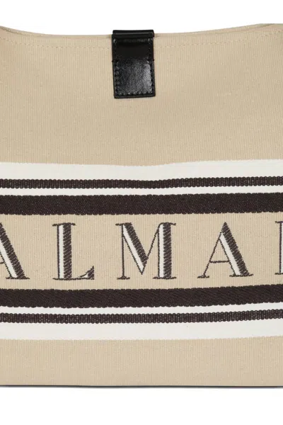Balmain Release Canvas Shopper In Pattern