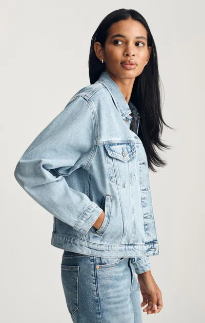 Mavi Ruby Denim Jacket In Bleached Icon In Blue