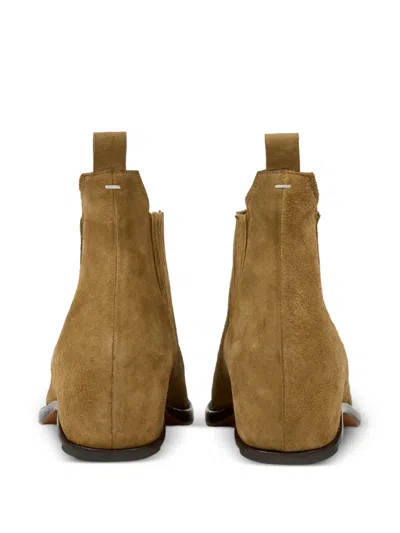 Maison Margiela Western Chelsea Heel-less Ankle Boots In Brown