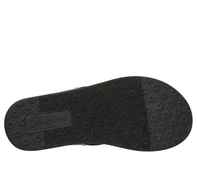Skechers Meditation Luxe Sunny Glow Flip Flop In Black