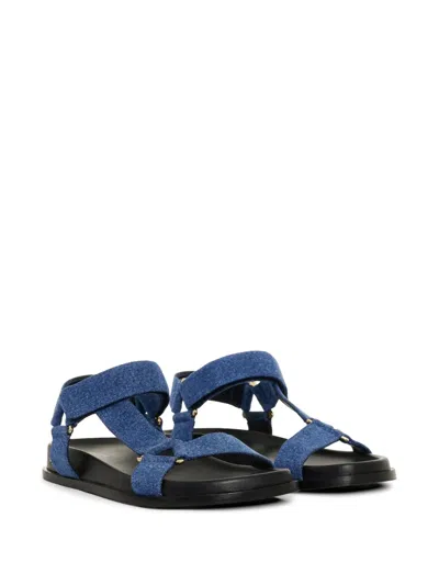 Anine Bing Jess Hardware Ankle-strap Sandals In Blue