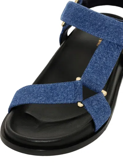 Anine Bing Jess Hardware Ankle-strap Sandals In Blue