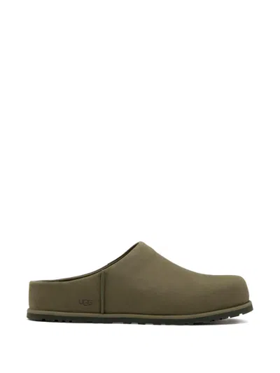 Ugg ® Men's Otzo Clog Nubuck Shoes In Burnt Olive In Green