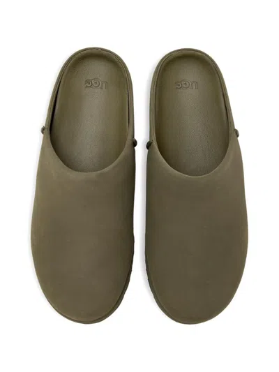 Ugg ® Men's Otzo Clog Nubuck Shoes In Burnt Olive In Green