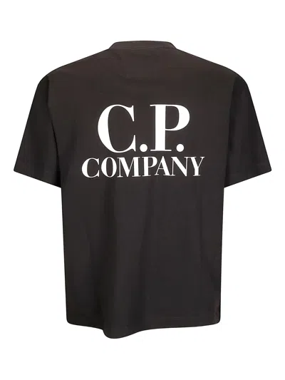 C.p. Company C.p.company Logo-print Short-sleeve Tee In Black