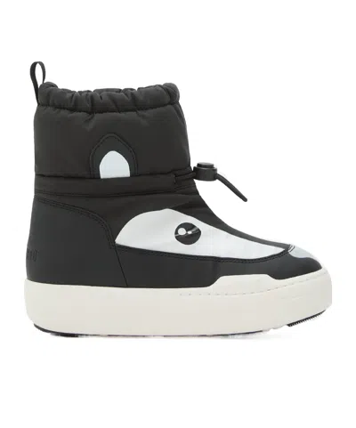 Moon Boot Kids Park Tube Panda Mid Boots In Black