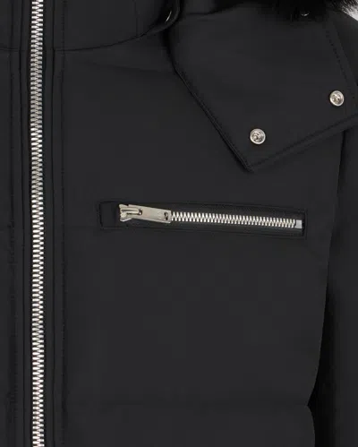 Moose Knuckles Cloud Shearing Bomber Jacket In Black