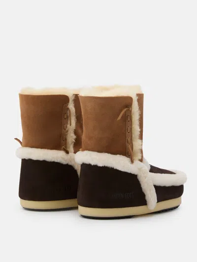 Moon Boot Evx Patch Low Nylon Boots In Brown