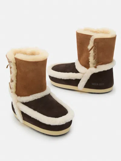 Moon Boot Evx Patch Low Nylon Boots In Brown