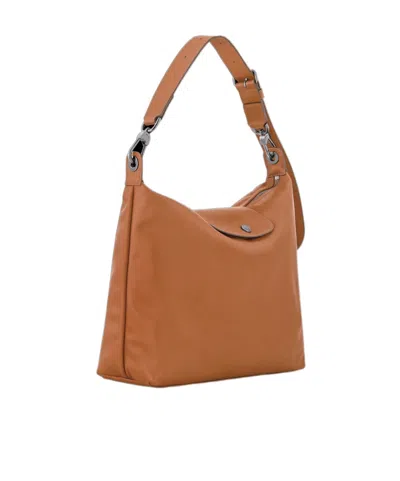 Longchamp Le Pliage Xtra Zip-fastenign Shoulder Bag In Brown