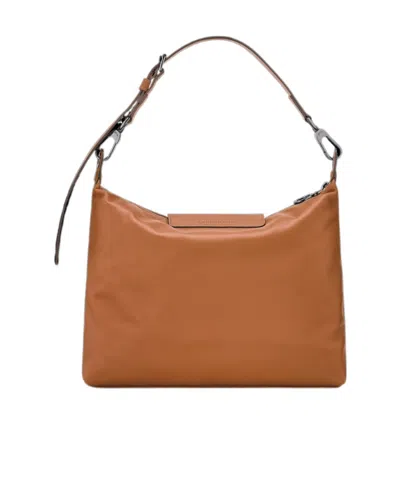 Longchamp Le Pliage Xtra Zip-fastenign Shoulder Bag In Brown