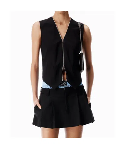 Alexander Wang Zipper Tailored Vest In Black