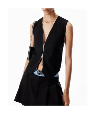 Alexander Wang Zipper Tailored Vest In Black