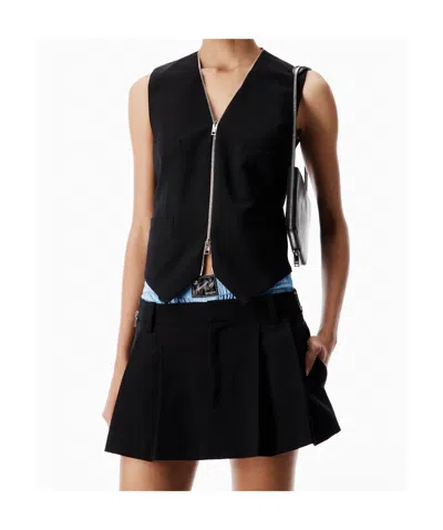 Alexander Wang Zipper Tailored Vest In Black