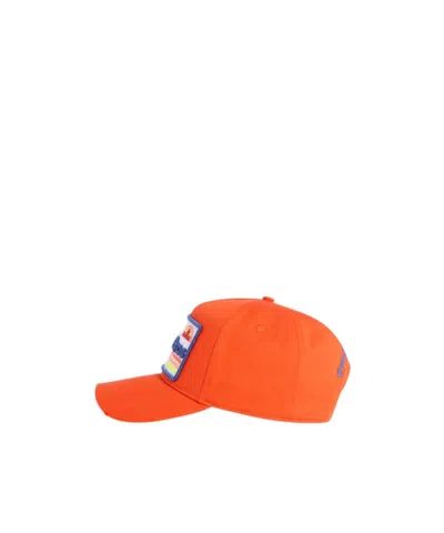 Dsquared2 Logo Patch Baseball Cap In Orange