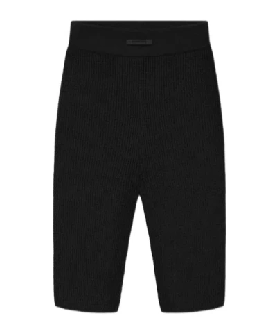 Essentials Soft Rib Biker Short In Black