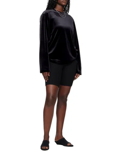 Essentials Soft Rib Biker Short In Black