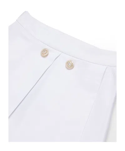 N°21 N21 Kids Logo Tag Mini Skirt In White