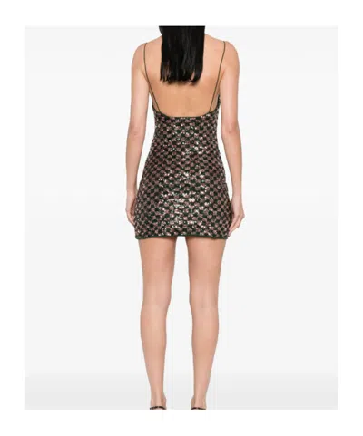 Oseree Sequin-pattern Mini Dress In Green