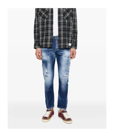Dsquared2 Distressed-effect Jeans In Blue