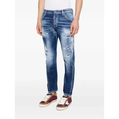 Dsquared2 Distressed-effect Jeans In Blue