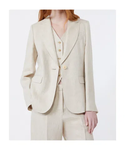 Weekend Max Mara Single Breasted Blazer In White