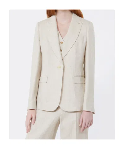 Weekend Max Mara Single Breasted Blazer In White