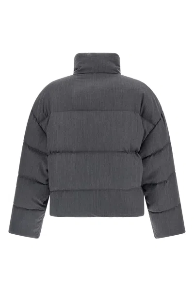 Entire Studios Dark Grey Wool Down Jacket In Gray