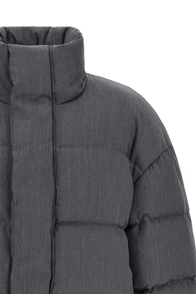 Entire Studios Dark Grey Wool Down Jacket In Gray