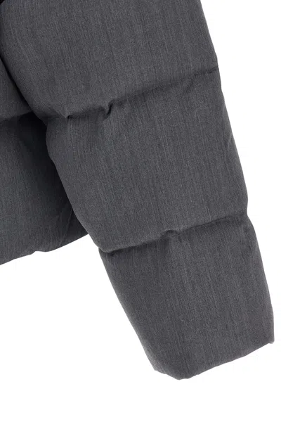 Entire Studios Dark Grey Wool Down Jacket In Gray