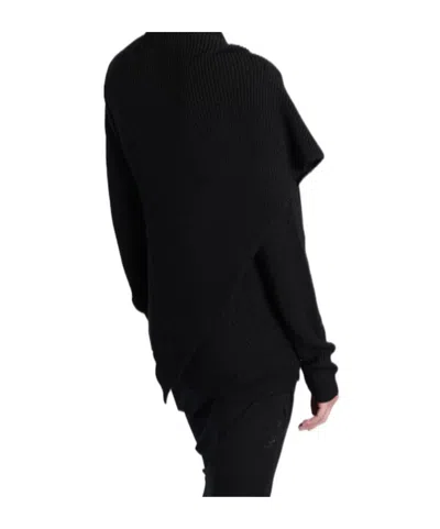 Entire Studios Draped Knit Jumper In Black