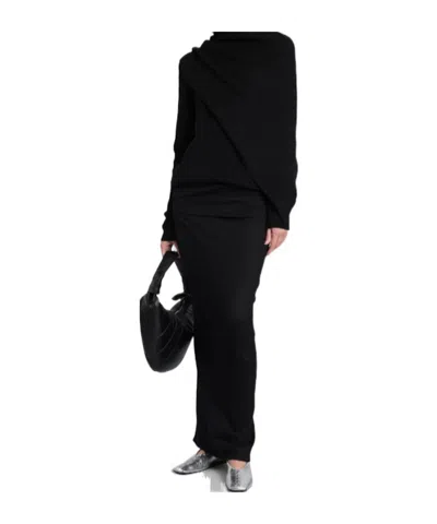 Entire Studios Draped Knit Jumper In Black